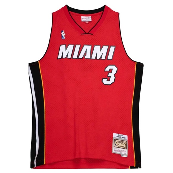 ✔️MITCHELL AND NESS 05-06 MIAMI HEATS DWAYNE WADE SWINGMAN JERSEY - Picture 3 of 15